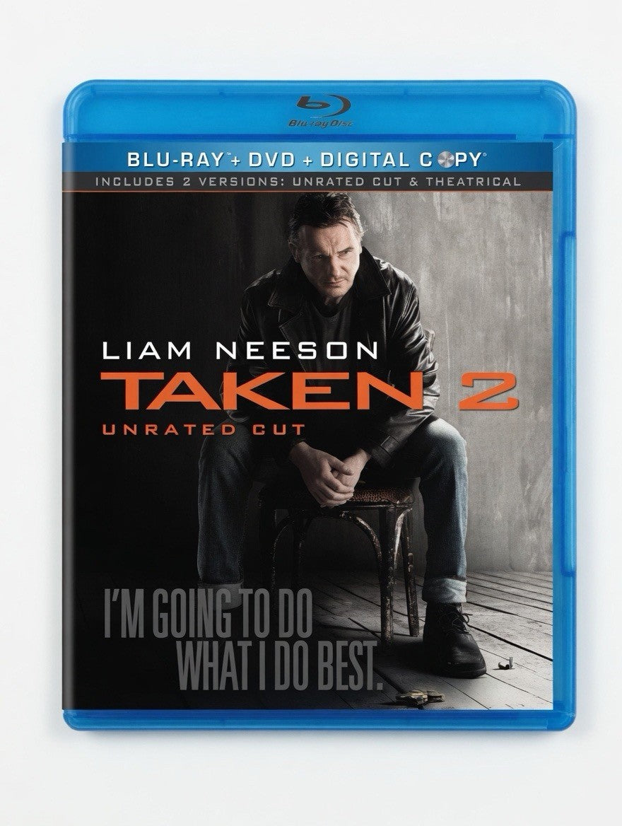 Taken 2 Blu-Ray DVD Combo Liam Neeson Unrated Cut Action Thriller Movie