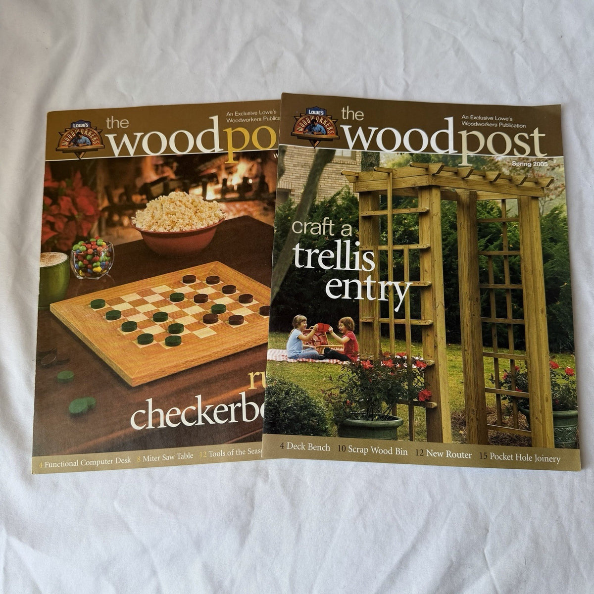 Lowes The Woodpost 2005 Winter Spring Lot of 2 Woodworking Magazines