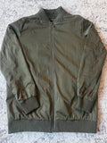 Bernardo Men’s Bomber Jacket Olive Green Size S Full Zip Nylon Lightweight