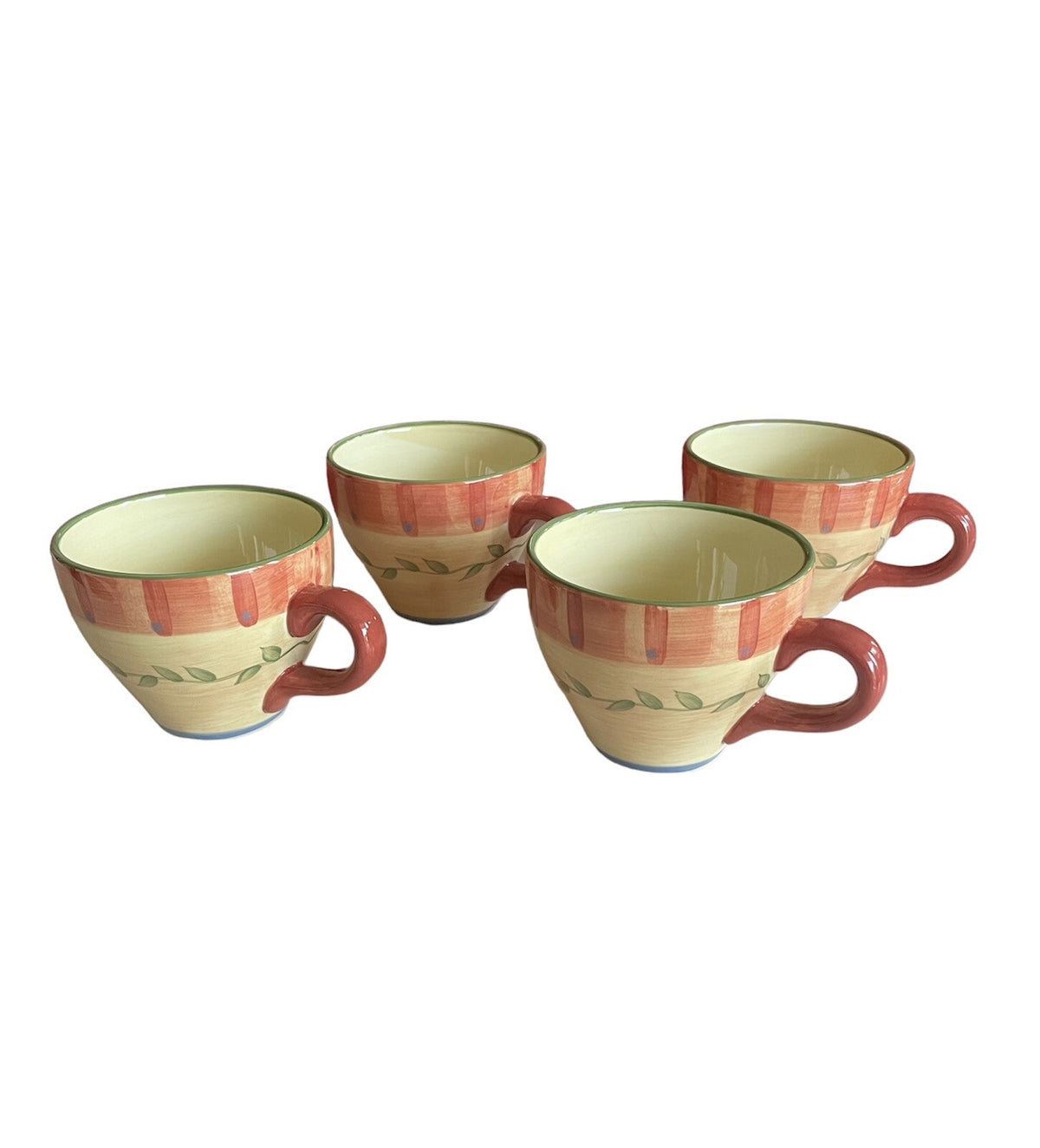 Set of 4 Pfaltzgraff Napoli Jumbo Oversized Coffee Mugs Cups Soup 3¾"Tx4⅝"D