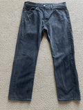 Levi’s 505 Regular Fit Men’s Jeans W36 L30 Black Denim Straight Leg