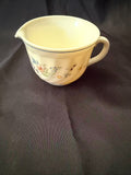 Arcopal France Victoria Floral Creamer Milk Glass Vintage Pour Spout