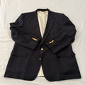 Cricketeer Black Blazer Jacket Men’s 1841 Gold Buttons Tailored in USA