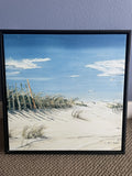 Rick Mundy Framed Beach Dune Painting Coastal Wall Art 20”x20” - Signed Print