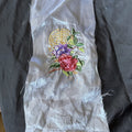 Chinese Floral Embroidered Applique Longevity Symbol Organza Sewing Patch