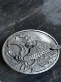 Vintage 1988 Siskiyou Buckle Co. Eagle & Hawk Belt Buckle - Made in USA - Y-50