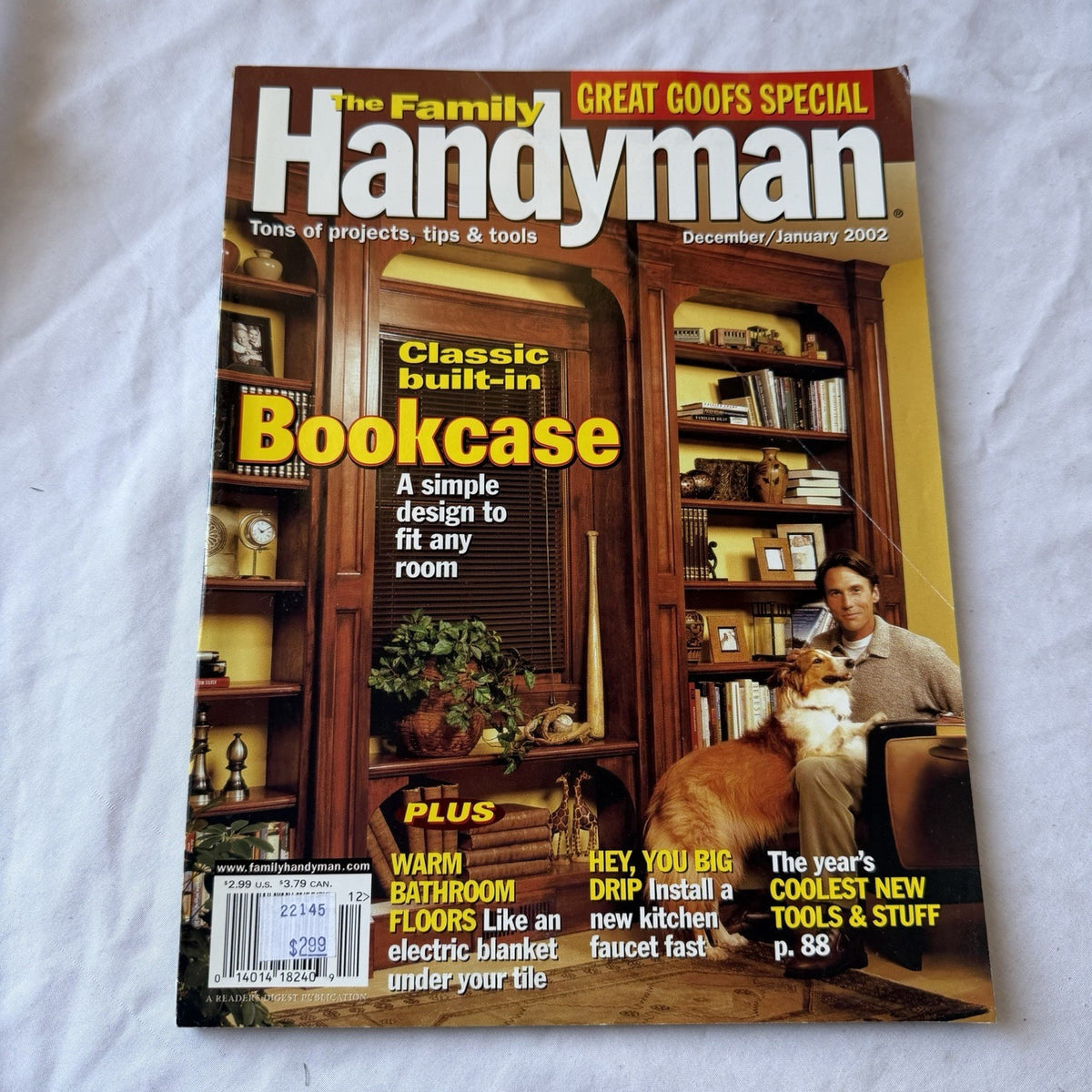 The Family Handyman Magazine Dec Jan 2002 Built In Bookcase DIY Projects