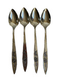 Oneida My Rose Stainless Steel Grapefruit Spoons Set of 4 Serrated Edge 6.25
