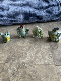 Set of 4 Vintage Holland Sprogz Frog Figurines 2.5” H