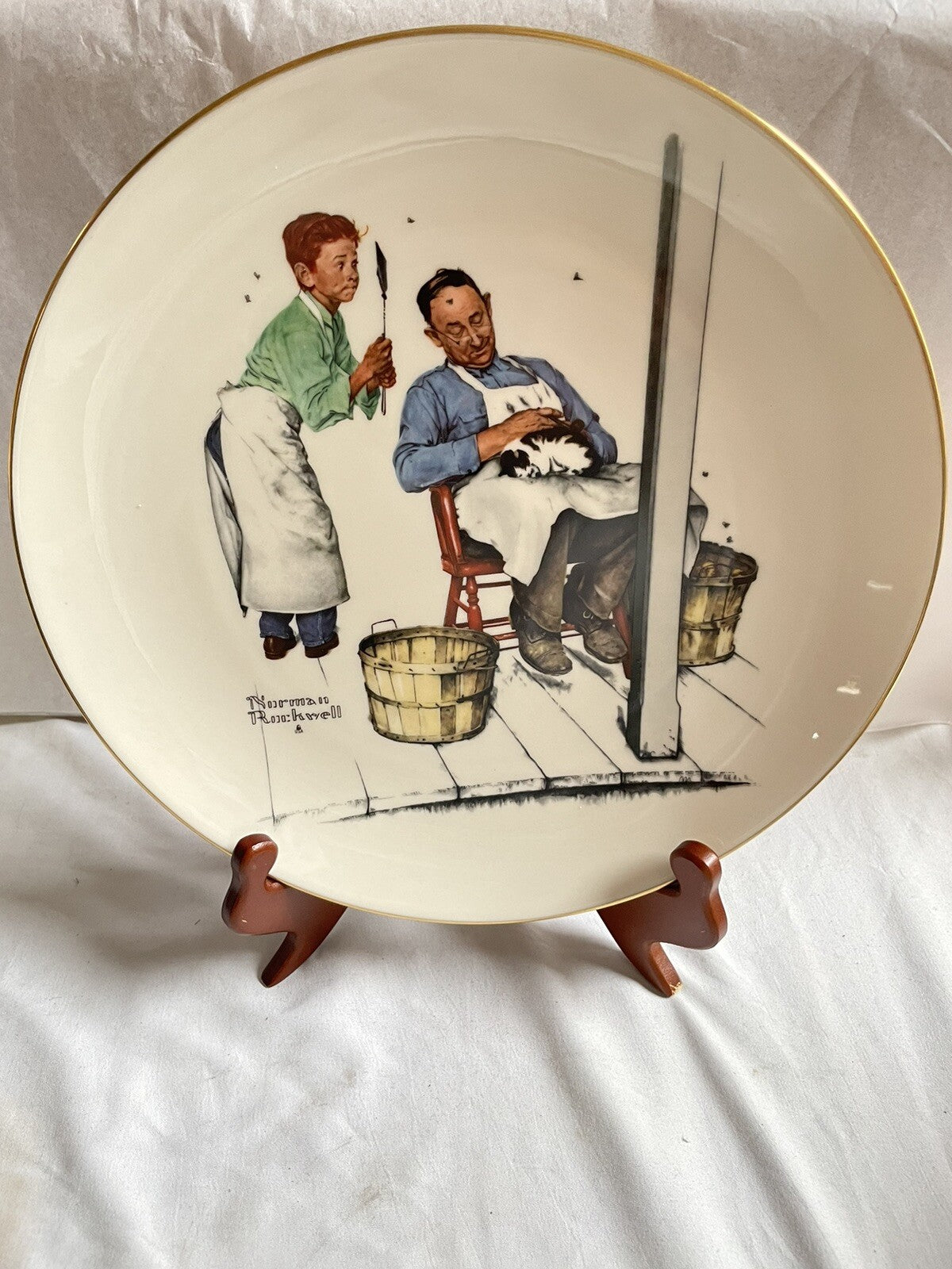 1979 Norman Rockwell ‘Swatter’s Rights’ Collector Plate - Gorham Fine China