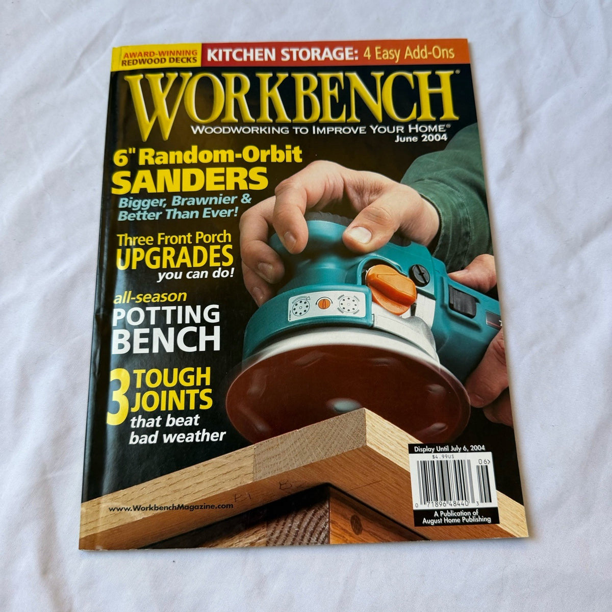 Workbench Magazine June 2004 Random Orbit Sanders Woodworking Projects Issue