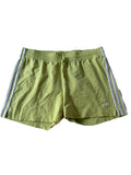 Adidas Lime Green 3-Stripes Athletic Shorts Size XL - Elastic Waist Drawstring