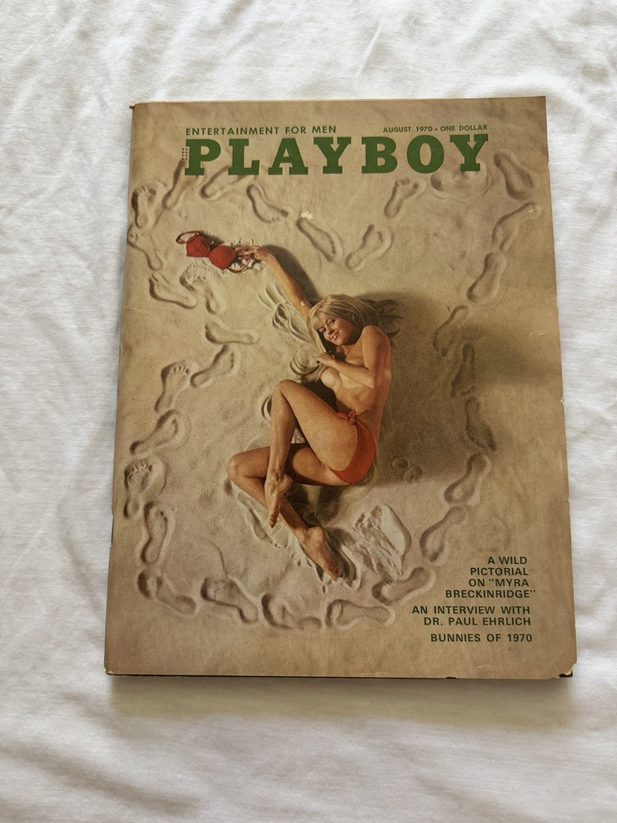 Playboy August 1970 Myra Breckinridge Pictorial Bunnies Cover Used