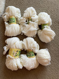 M. H. Yarn 100% DuPont Orlon Sayelle White Yarn Vnt Lot of 4, 1.9-2 oz Each