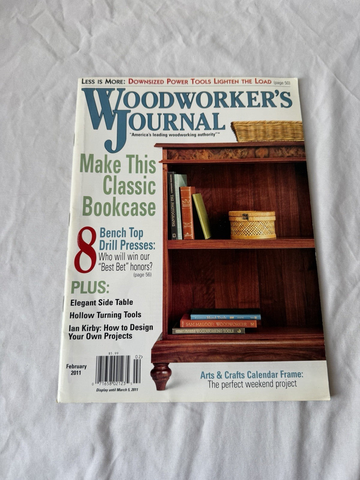 Woodworker’s Journal Feb 2011 Classic Bookcase Woodworking Magazine