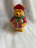 Disney Winnie the Pooh Christmas Ornament Gift Box Glitter Ball 5”