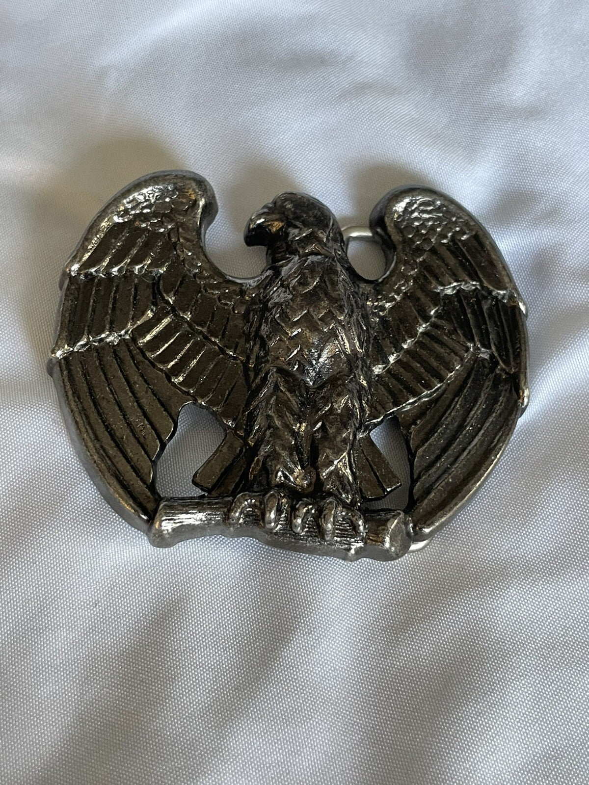 Vintage Avon American Eagle Patriotic Pewter Belt Buckle 2.5”