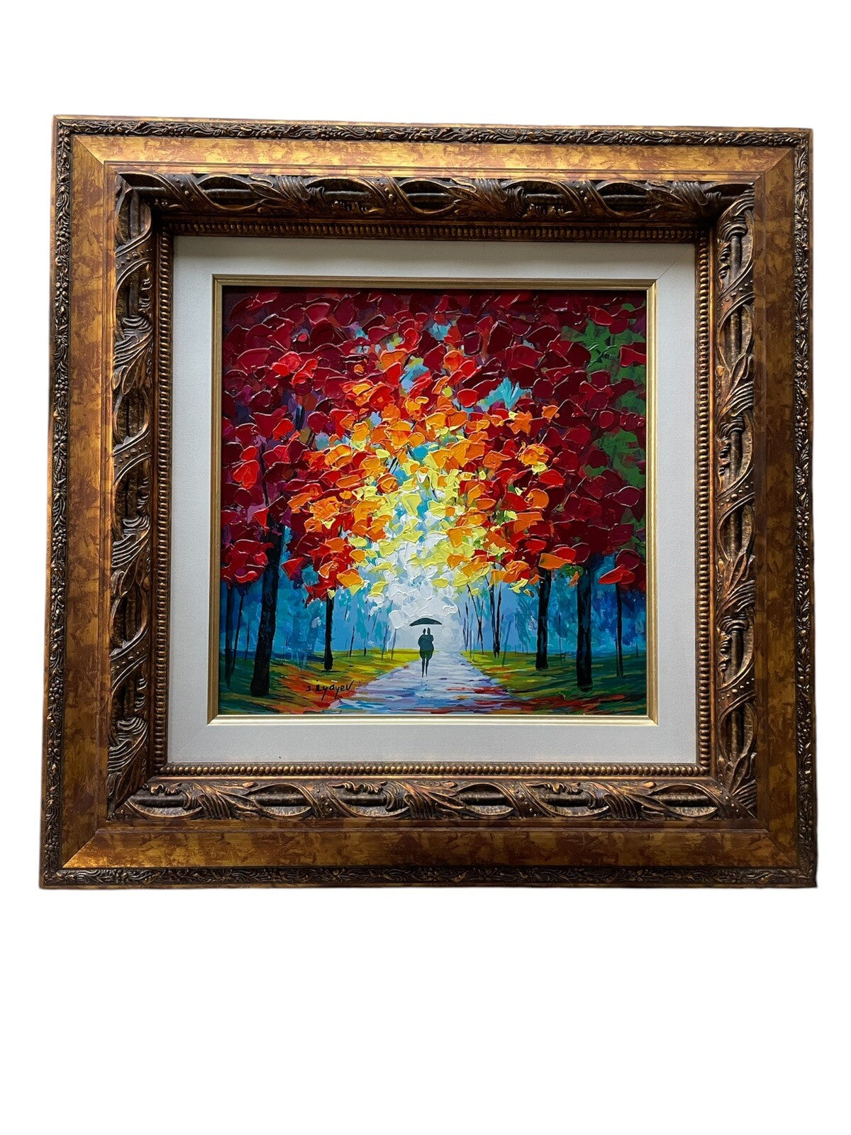S. Ilyayev Morning Mist Serigraph on Canvas – Hand-Embellished, Framed