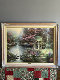 Thomas Kinkade “The Garden of Prayer” on Framed Canvas 30"x40”