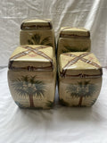 Set of 4 Bora Bora Canisters w/Lids Tabletop Unlimited Tropical