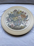 English Life Set of 6 Round Place Mats - Vintage Floral Bouquet Design, England