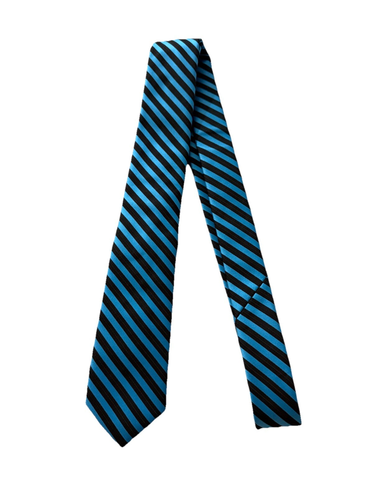 Egara Blue Black Striped Silk Tie | Men’s Wearhouse Classic Diagonal Necktie