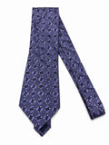 Insignia by Martin Wong Purple Geometric Silk Tie - 100% Silk Handmade