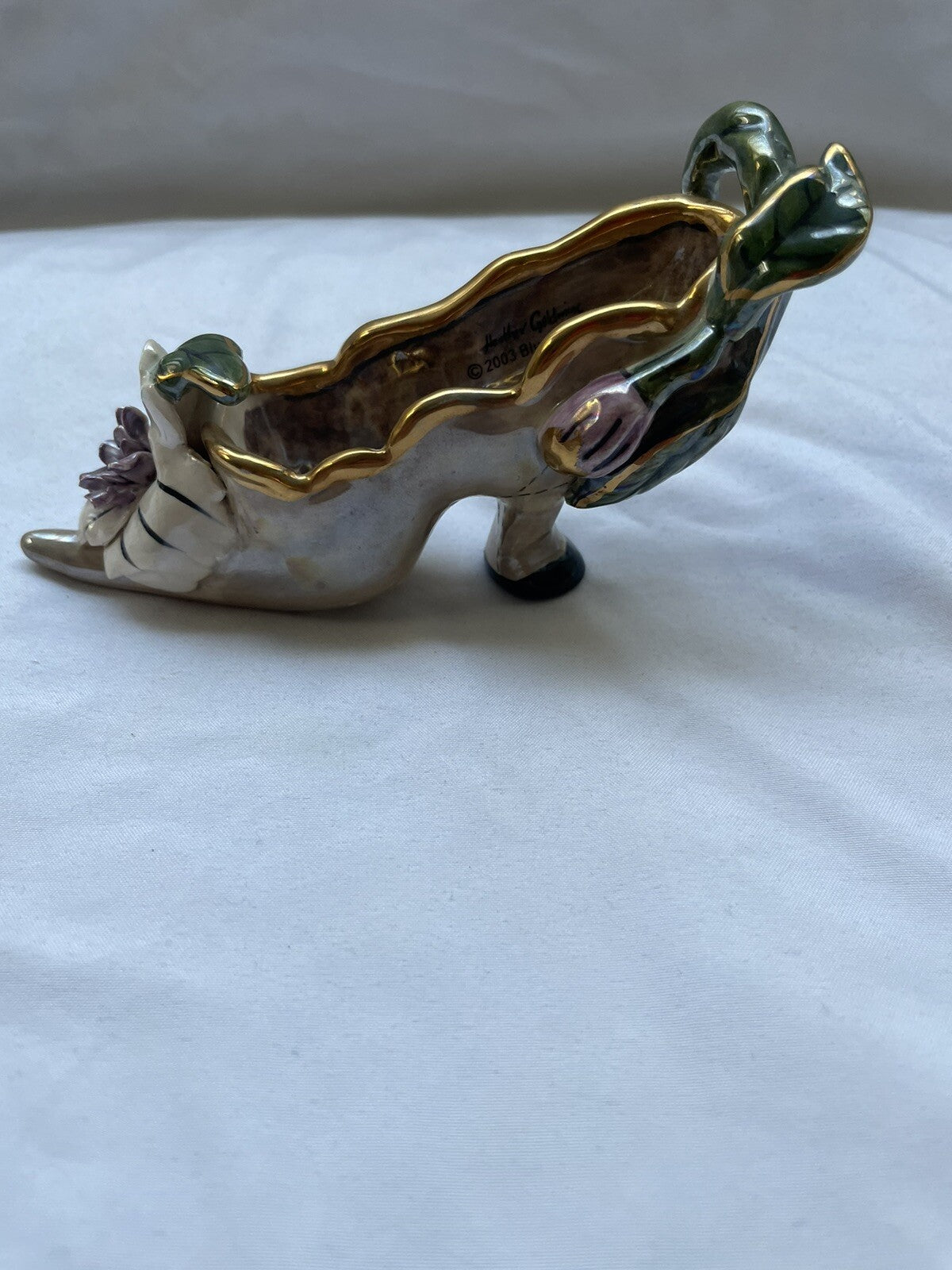 Heather Goldminc Blue Sky Corp 2003 Ceramic High Heel Shoe Figurine - Collectibl