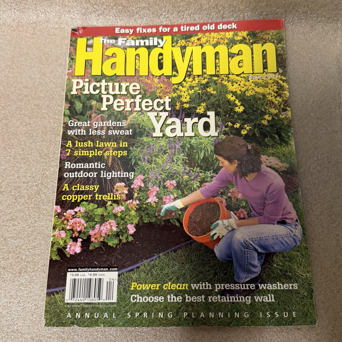 Family Handyman April 2004: Picture-Perfect Yard & Deck Fixes