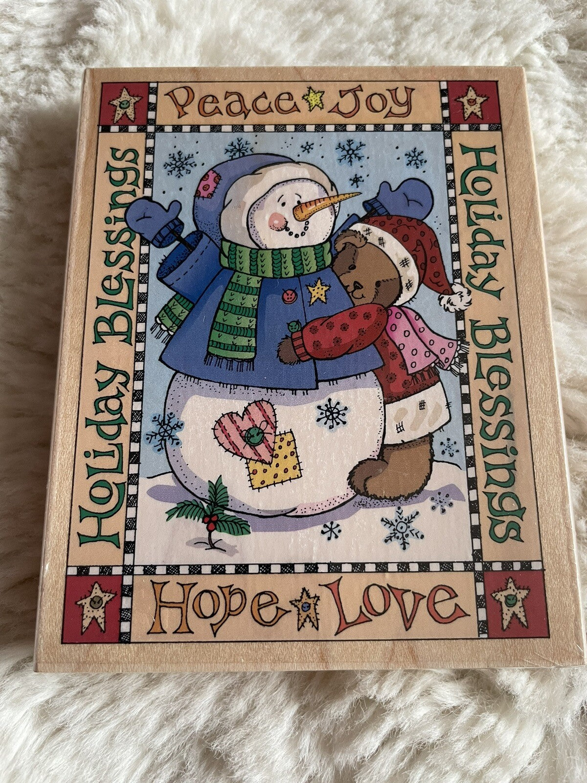 Vtg Hero Arts Blessings Special Edition Rubber Stamp 5” L