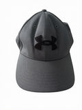 Under Armour Gray Black Logo Adjustable Baseball Cap Hat