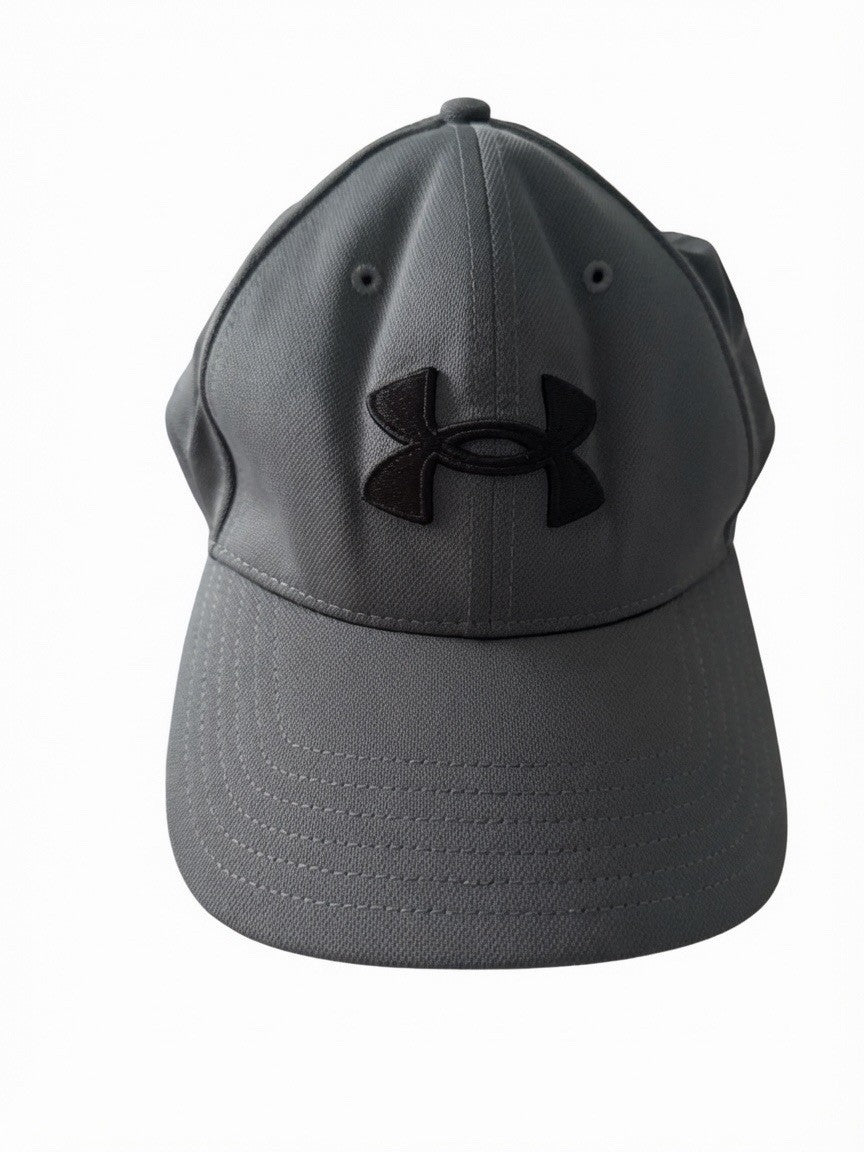 Under Armour Gray Black Logo Adjustable Baseball Cap Hat