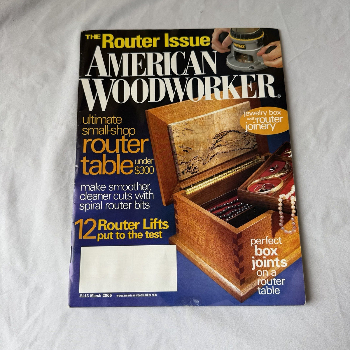 American Woodworker #113 March 2005 Router Table Box Joints Jewelry Box Plans