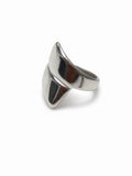 Vintage Silver Tone Wrap Ring Size 8 Modern Statement Band Adjustable Style