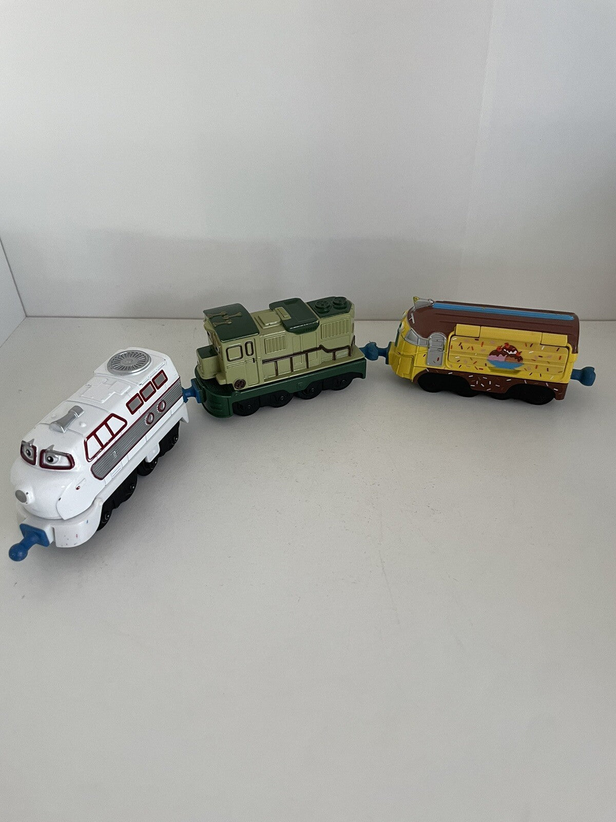 Lot of 3 Chuggington Interactive Railway Trains 2010 Diecast Learning Curve