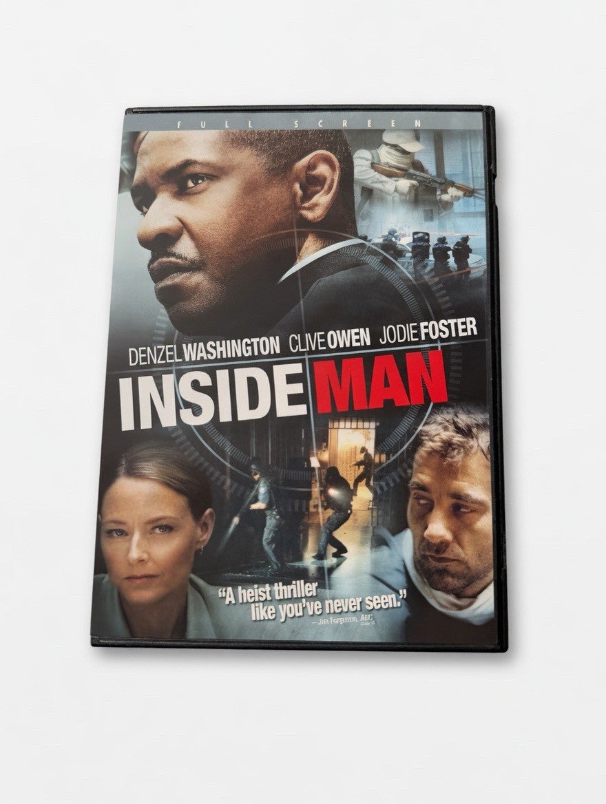 Inside Man (2006) Denzel Washington Clive Owen Jodie Foster DVD Full Screen