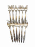 Oneida Set of 11 MY ROSE Salad Forks Community Stainless Steel 6 1/4"