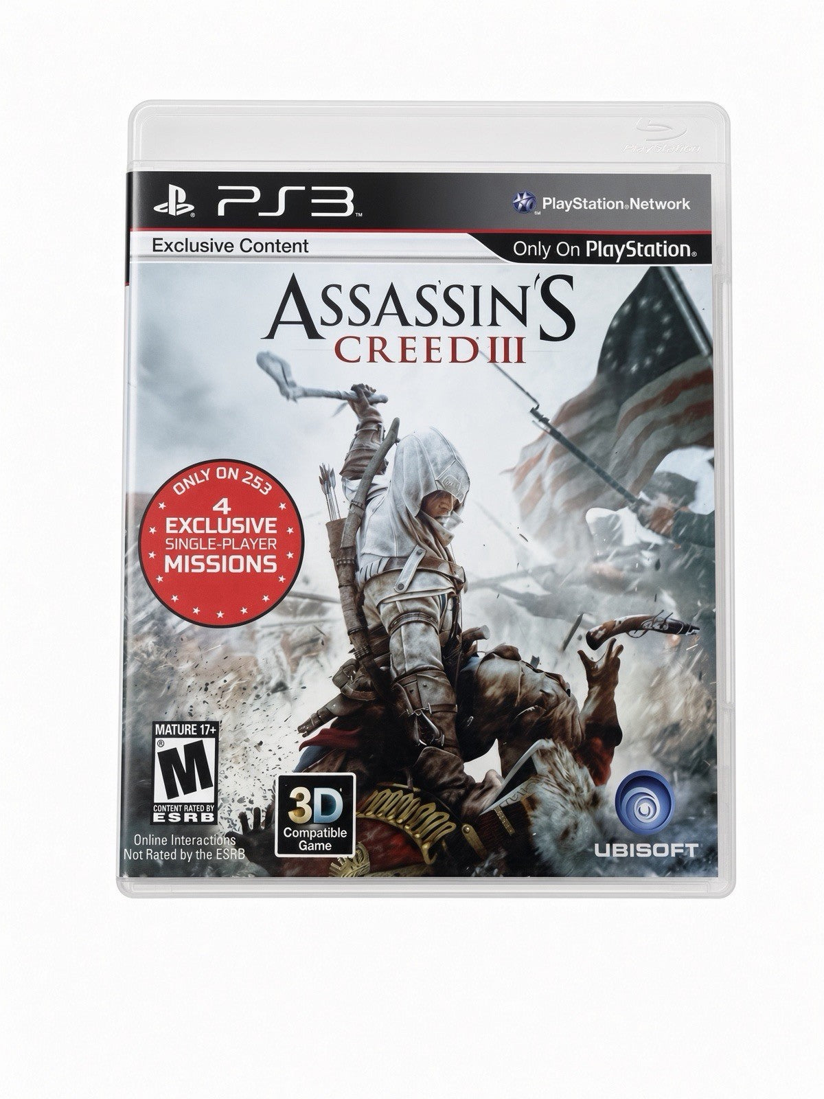 Assassin’s Creed III PS3 PlayStation 3 Ubisoft 4 Exclusive Missions 3D Game