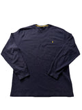 Polo Ralph Lauren Navy Blue Long Sleeve Thermal Sleep Shirt XL 100% Cotton