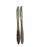 Oneida My Rose Stainless Steel Butter Spreaders Set of 2 Floral Handle 6.25”