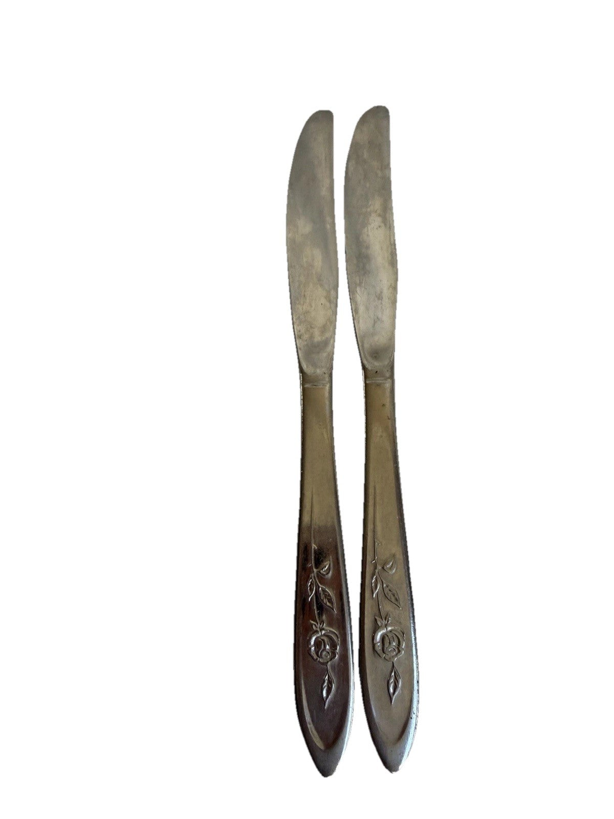 Oneida My Rose Stainless Steel Butter Spreaders Set of 2 Floral Handle 6.25”