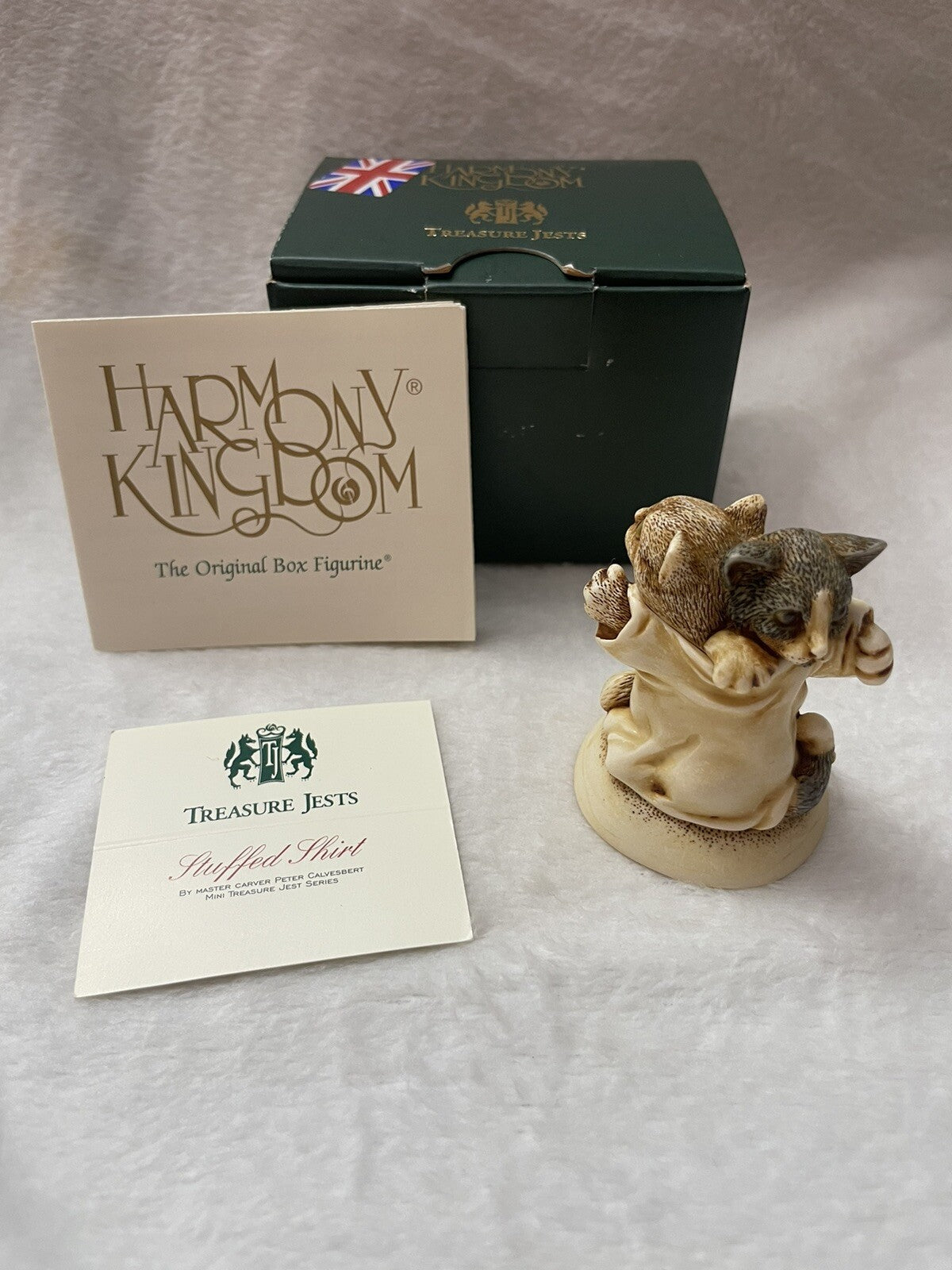 Harmony Kingdom Stuffed SHIRT Cats in Shirt UK Made New In Box