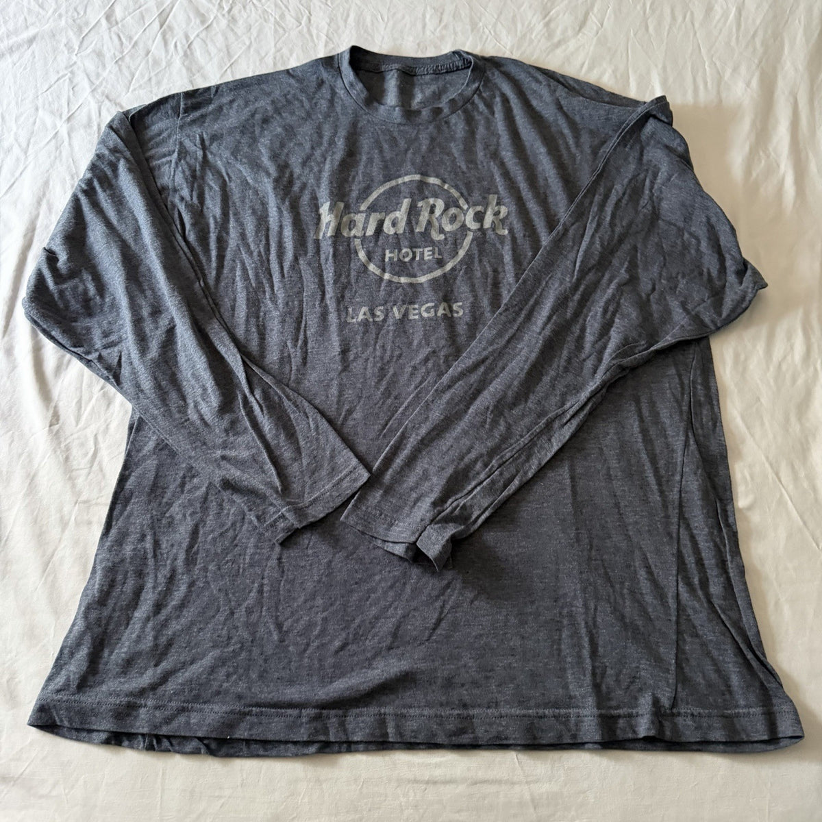 Hard Rock Hotel Las Vegas Long Sleeve T-Shirt Gray XL Souvenir Tee