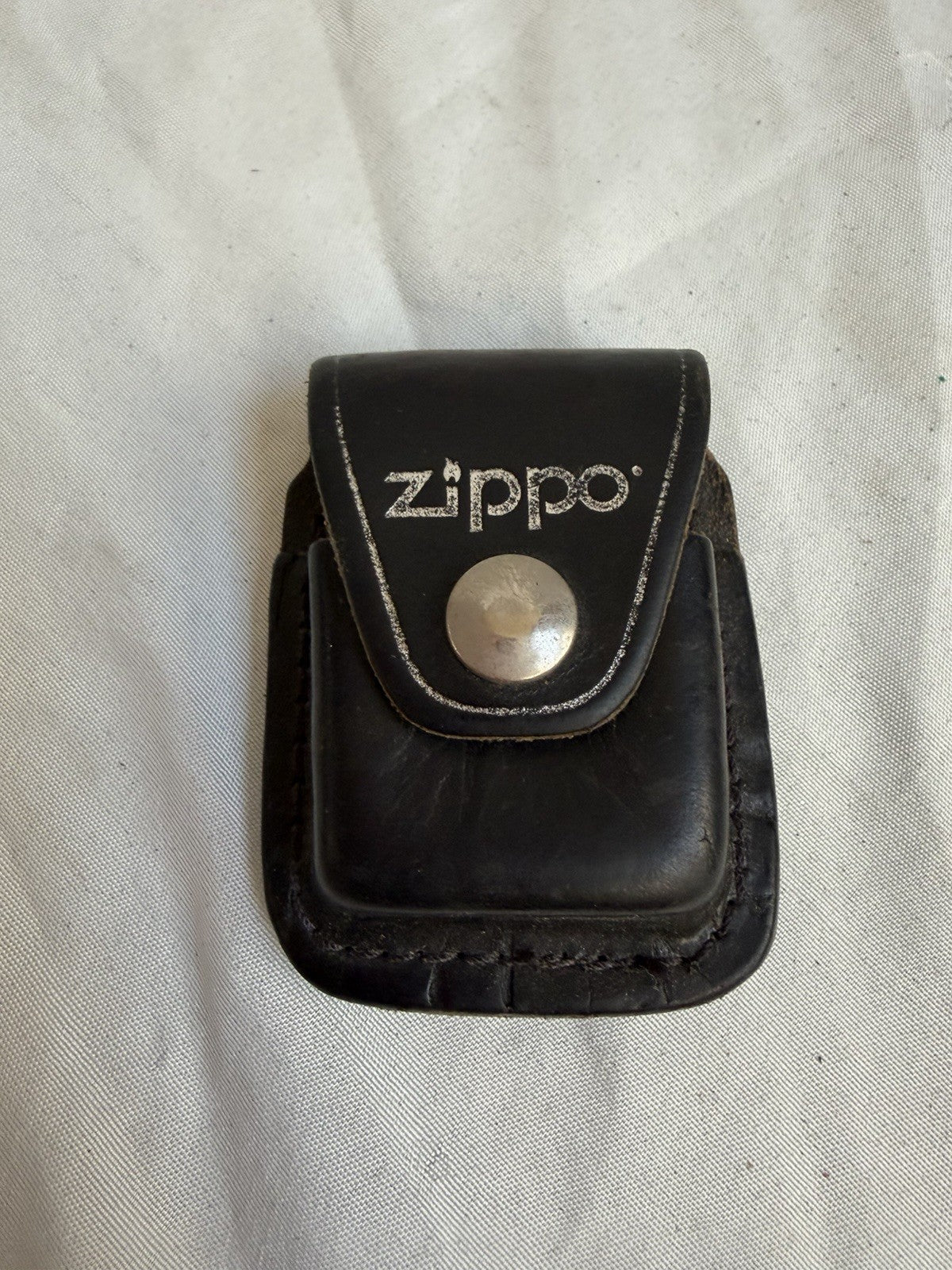 Genuine Zippo Leather Belt Pouch Vintage Accessory Case for Standard Lighter