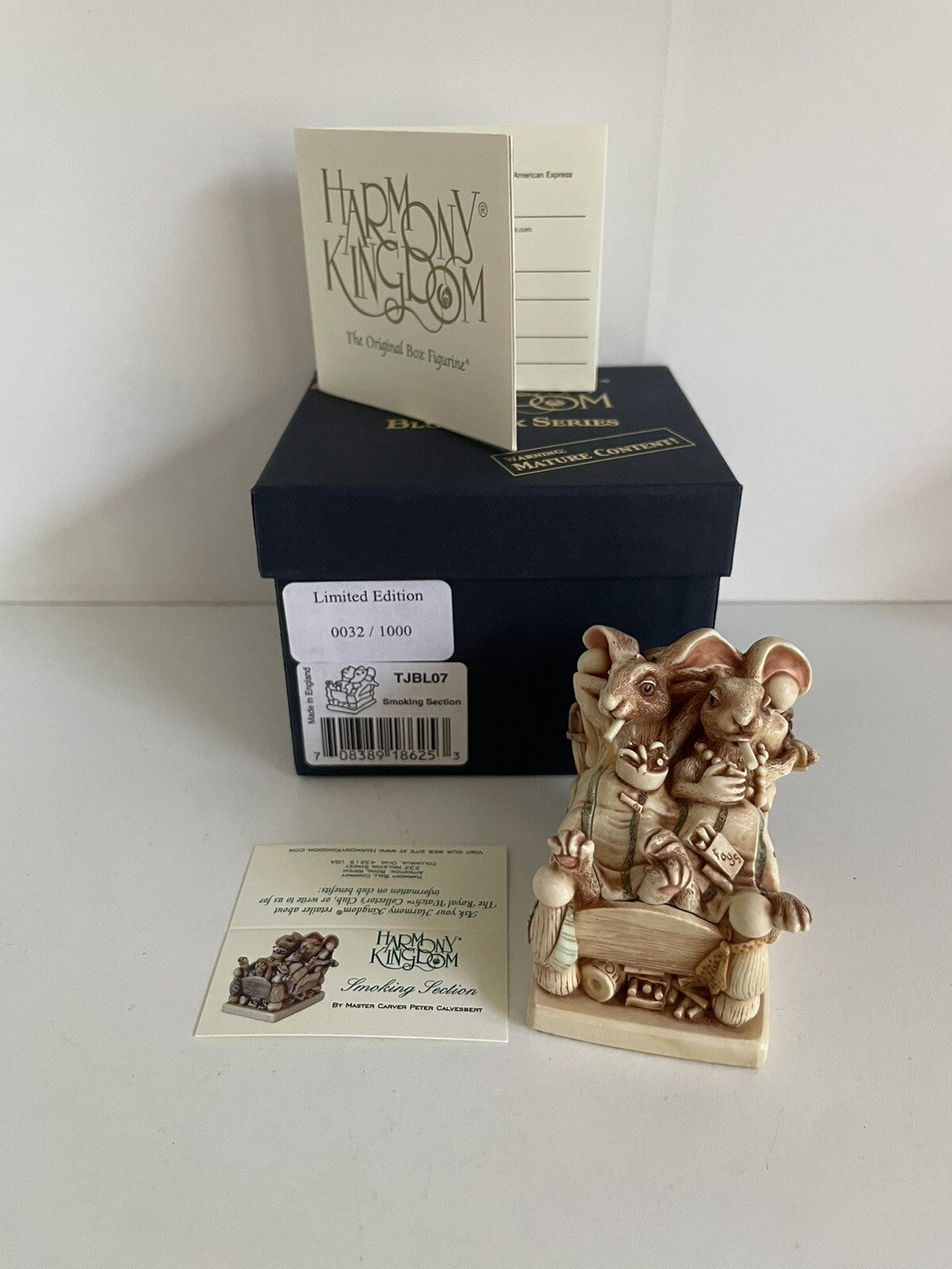 Harmony Kingdom Smoking Section Limited Edition 32/1000 Signed