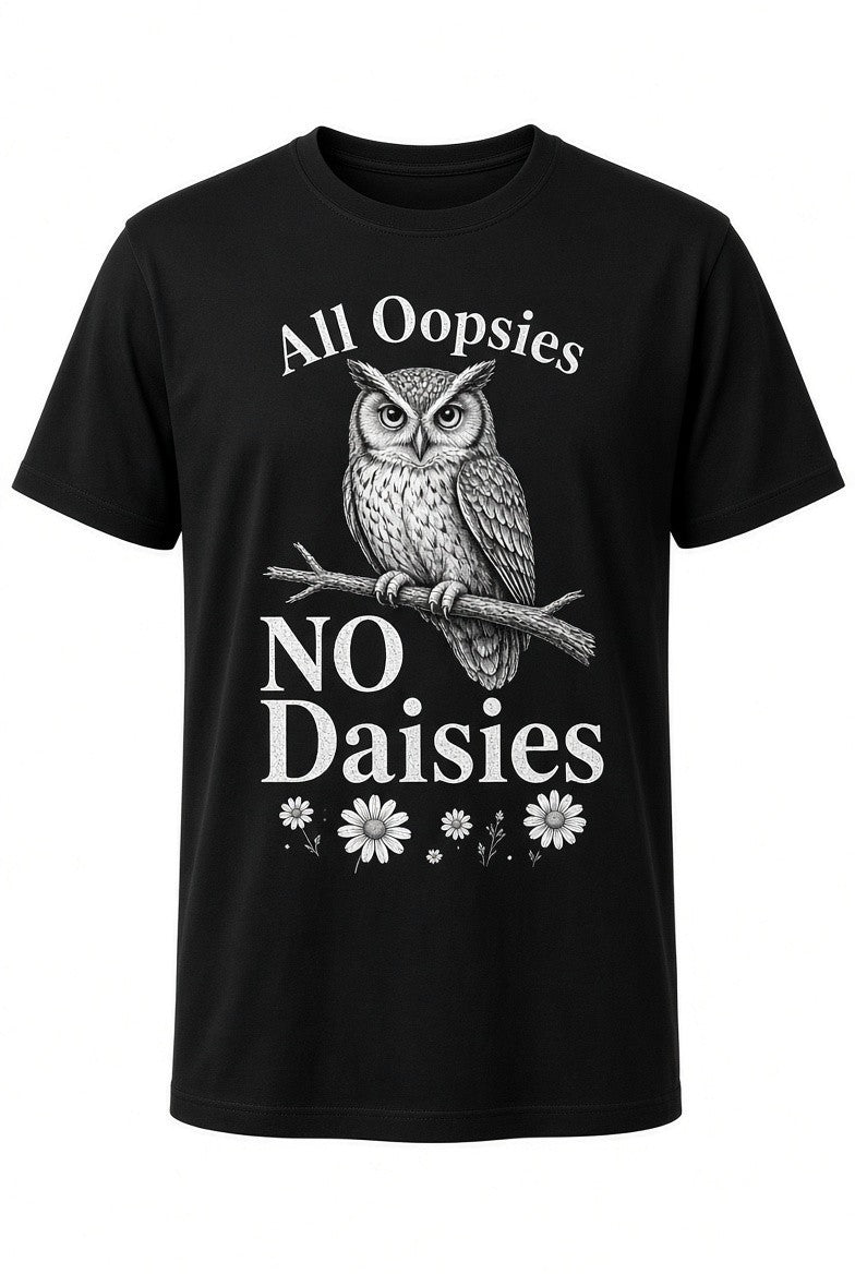All Oopsies No Daisies Owl Shirt Funny Vintage Graphic Tee Women Men