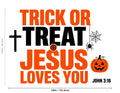 4pcs 10" DTF Transfers Trick Or Treat Jesus Loves You John 3:16 Shirt Pack